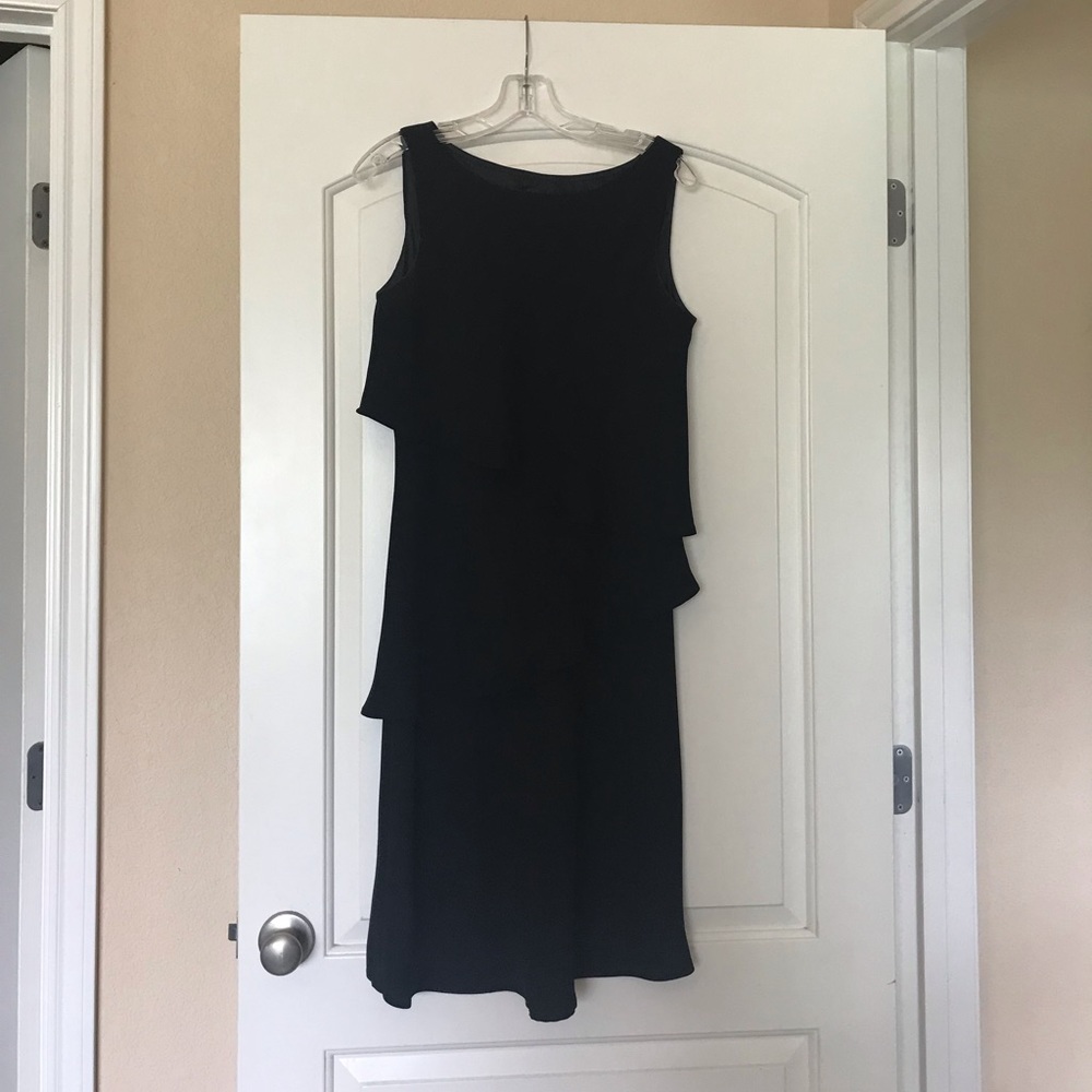 S.L. fashions formal black dress size 8.